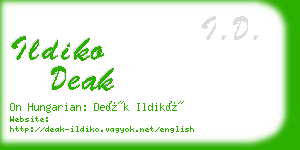 ildiko deak business card